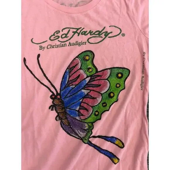 Ed Hardy | Tops | New Vintage Ed Hardy Audigler Bejeweled  display picture 3